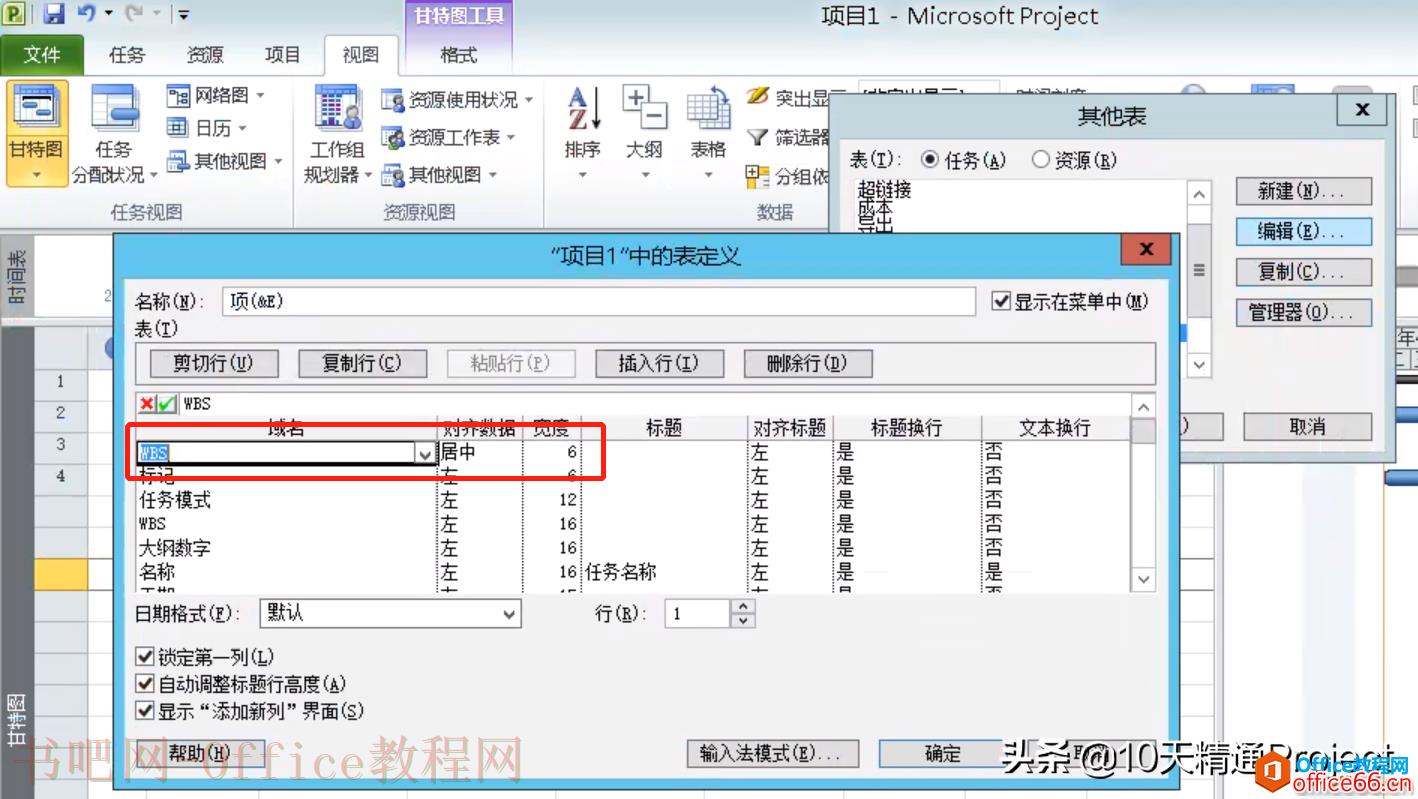 【Project教程】Project软件最左侧的数字列可以修改吗？